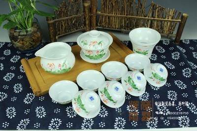 批發采購茶碗、茶壺、茶具套裝-廠家直銷 高白薄胎茶具 高檔禮盒茶具套裝 商務禮品.